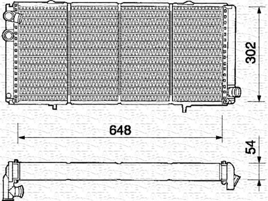 MAGNETI MARELLI radiatorius, variklio aušinimas 350213335000